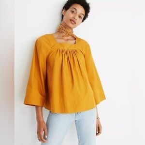 Madewell Mustard Yellow Square Neck Peasant Top
Shirt J8070 Size Large